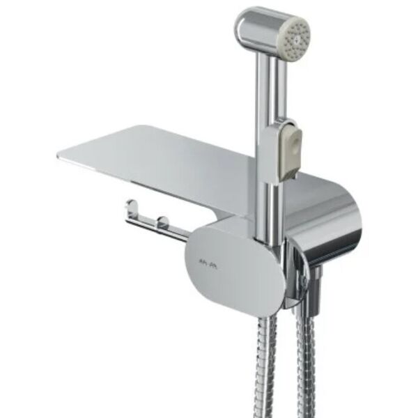 

Смеситель монтируемый в стену с гигиеническим душем и полкой AM.PM Like F0202600