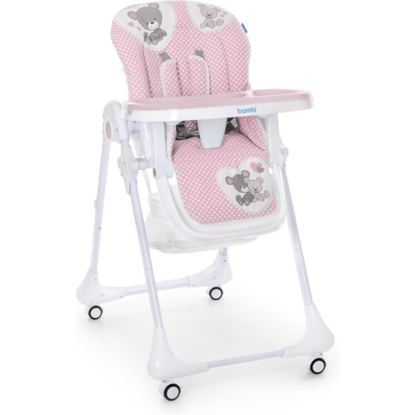 

Стульчик для кормления Bambi Teddy Pink (M 3233)