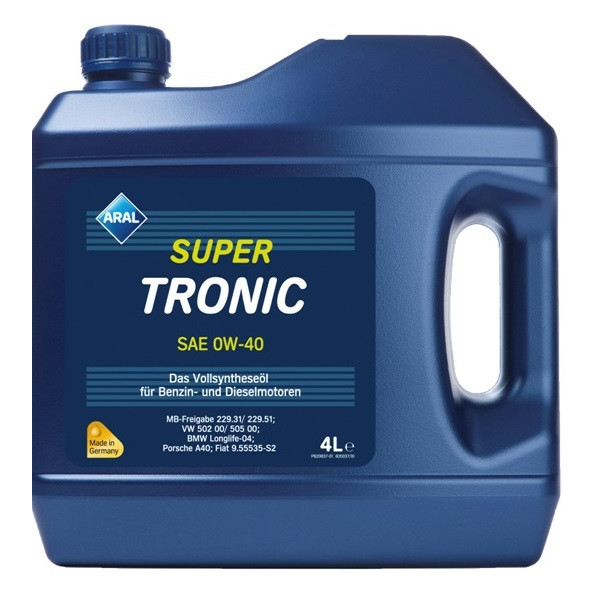 

Моторное масло Aral SuperTronic 0W-40 4Lx4 1592BE