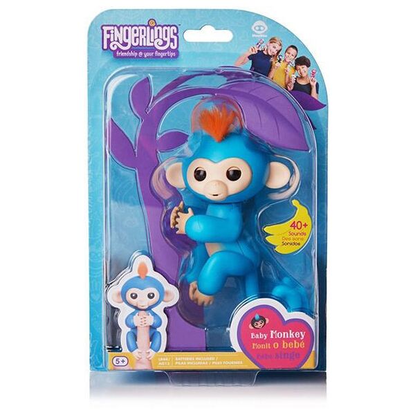

Интерактивная обезьянка Fingerlings Happy Monkey Голубая