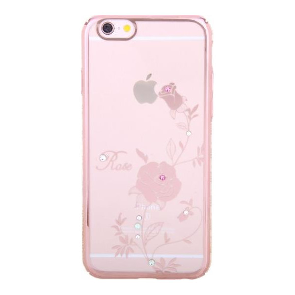 

Kingxbar iPhone 7/8 / SE2 Foliflora PC с камнями Роза розовые