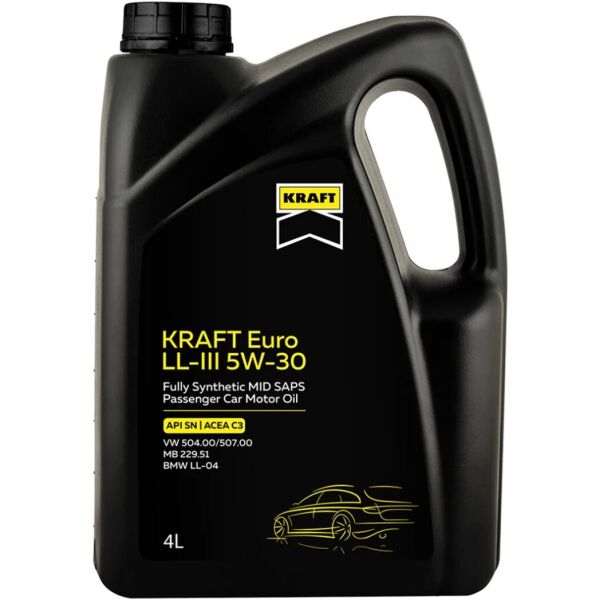 

Моторное масло KRAFT Euro LL-III 5W-30, 4л