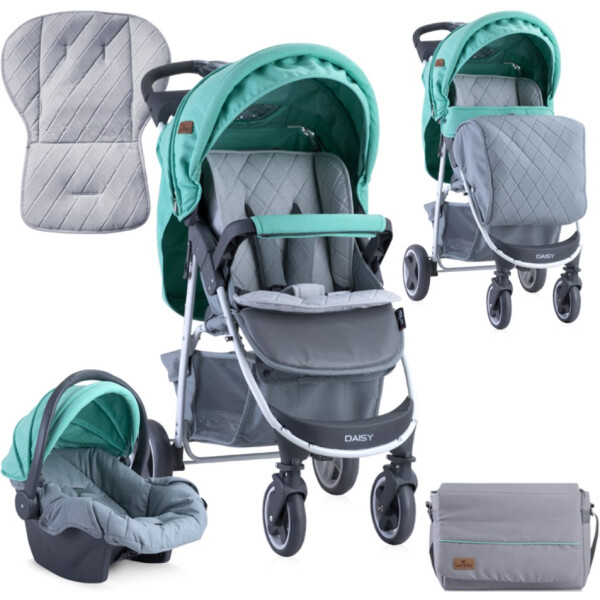 

Прогулочная Lorelli DAISY SET с автокреслом (green/grey)