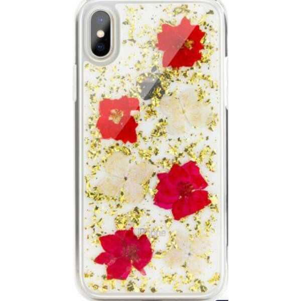 

Чехол SwitchEasy Flash Florid прозрачный с красными цветами для iPhone X/XS