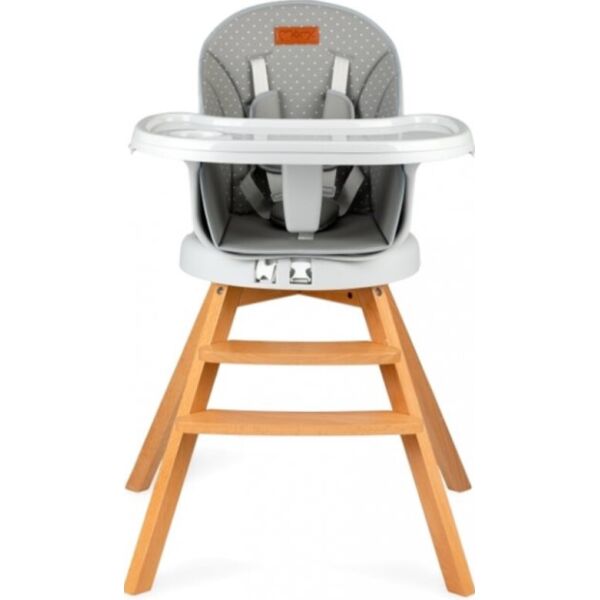 

Стульчик для кормления MoMi WOODI (цвет - grey dots)