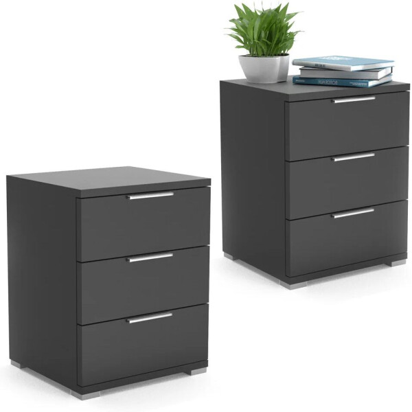 

прикроватная Vicco Florenz 60x46, 2 штуки, цвет черный матовый