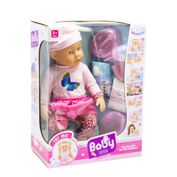 

Пупс музыкальный Warm Baby WZJ010-449/50