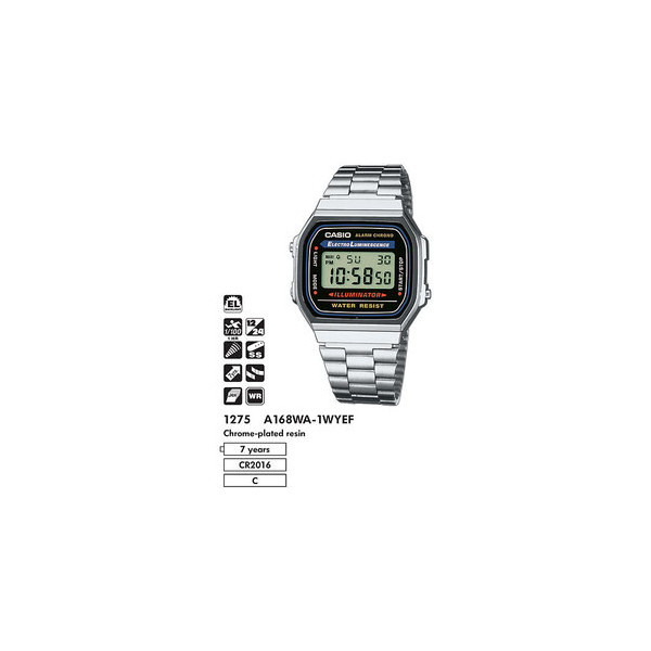 

Наручные часы Casio A168WA-1YES