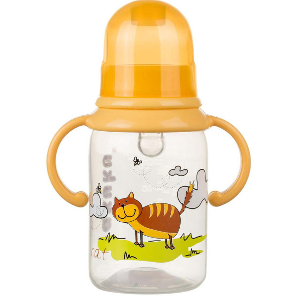 

Бутылочка с ручками Akuku A0012 yellow 125 мл