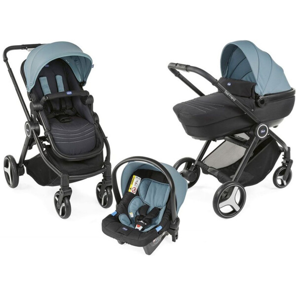 

Детская коляска универсальная 3 в 1 Chicco Trio Best Friend+ Comfort Бирюзовая (79420.60)