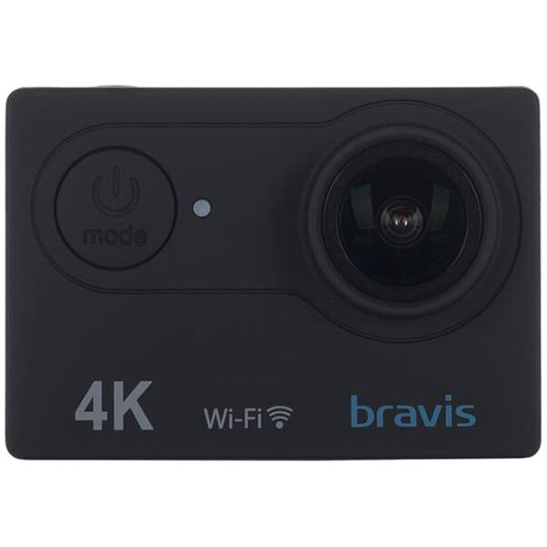 Акція на Экшн камера с двумя дисплеями спортивная Bravis A1 WiFi 4K від Allo UA
