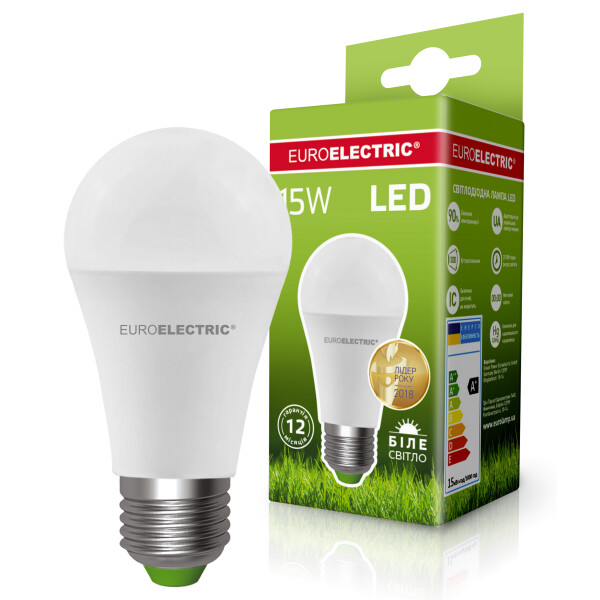 

Лампа светодиодная EUROLAMP A60 15W E27 4000K (LED-A60-15274(EE)
