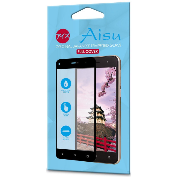 Акция на Защитное стекло Aisu Full cover Black для Xiaomi Redmi 6A от Allo UA