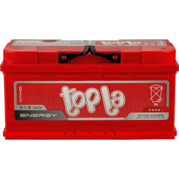 

Topla 92 Ah/12V Energy Euro (0) низкий (108092)