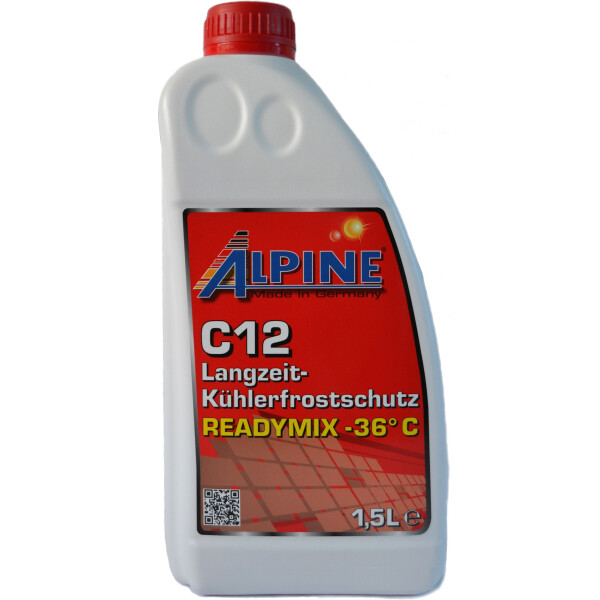 

Антифриз Alpine C12 ready-mix -36°C крас. 1,5л (1,7кг.)
