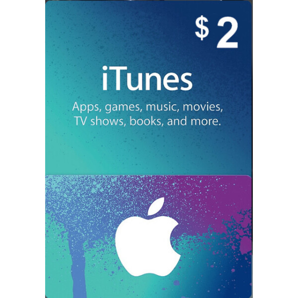 

Подарочная карта iTunes Apple / App Store Gift Card 2 usd, US-регион
