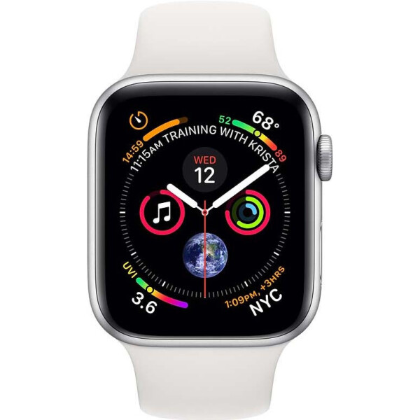

Apple Watch Series 4 GPS 44mm Silver Alum. w. White Sport b. Silver Alum. (MU6A2)