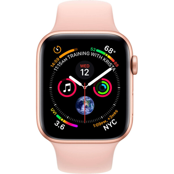 

Apple Watch Series 4 GPS 44mm Gold Alum. w. Pink Sand Sport b. Gold Alum. (MU6F2)