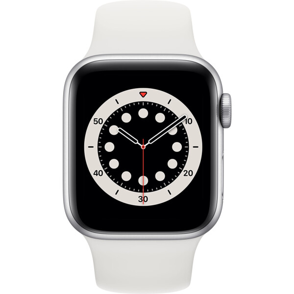 

Смарт-часы Apple Watch Series 6 GPS, 40mm Silver Aluminium Case with White Sport Band (MG283)