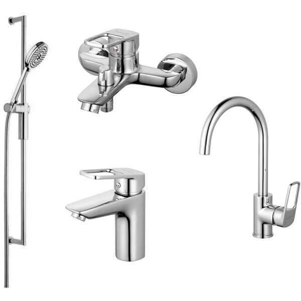 

Набор смесителей AQUA RODOS BOSTON 3 в 1 (91361+91363+Душ.Гарн. GL-0260), ОР0002407