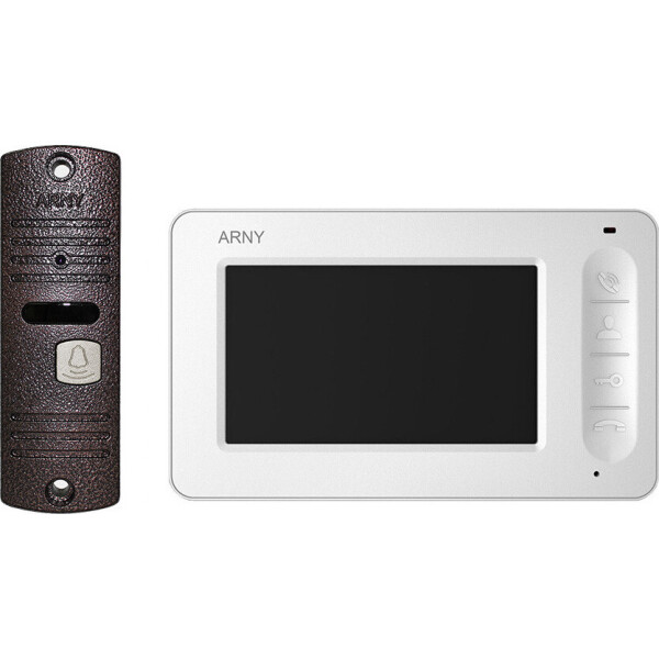 

Комплект домофон + вызывная панель Arny AVD-4005 White/Brown