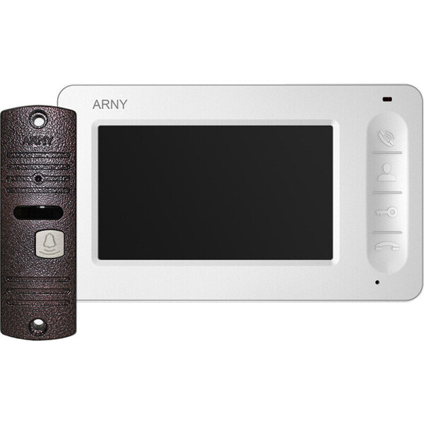 

Комплект домофон + вызывная панель Arny AVD-7005 White/Brown