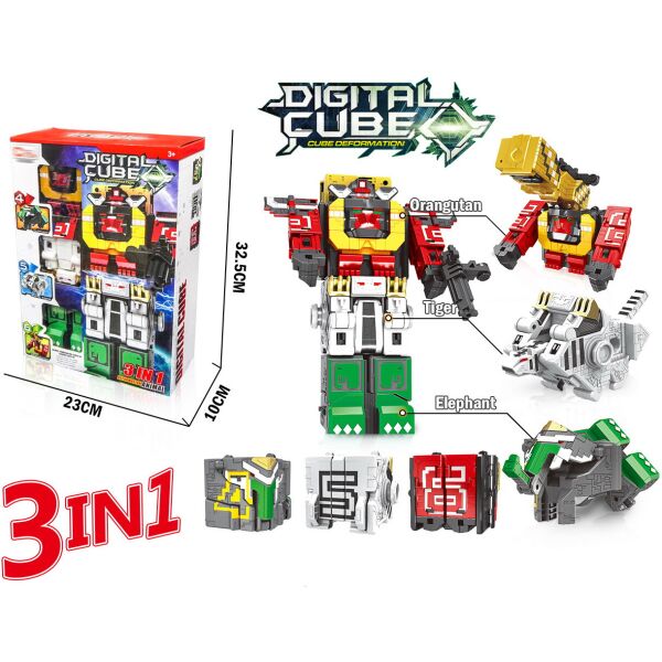 

Робот-трансформер ChaoBao Digital Cube 3 в 1 с цифрами (BX204)