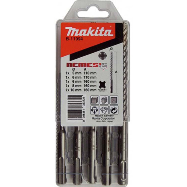 

Набор сверл SDS-Plus Nemesis. 5 шт. Makita (B-11994)