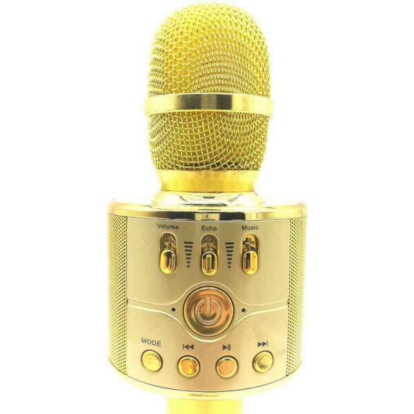 Акція на Беспроводной караоке микрофон с колонкой WSTER WS-868 Gold від Allo UA