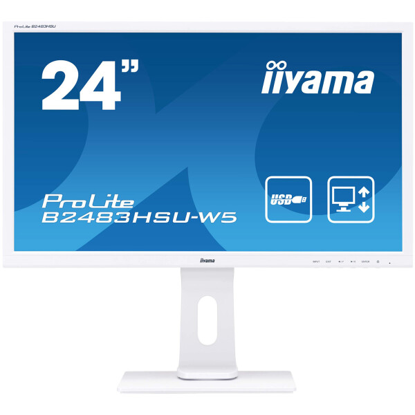 

24" iiyama B2483HSU-W5 White