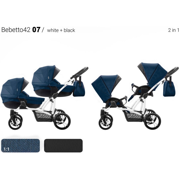 

для двойни универсальная 2 в 1 Bebetto B 42 NEW (07) темно-синий (505.28.17.007)