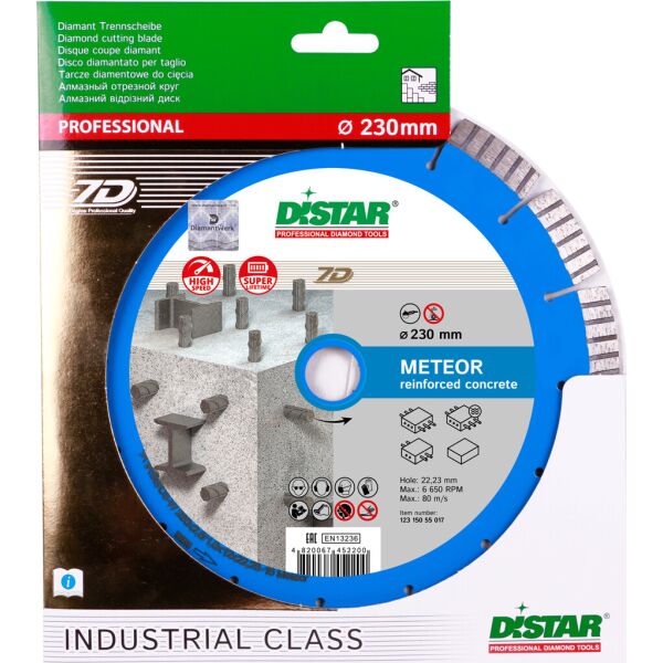 

Отрезной диск Distar Meteor 1A1RSS/C3-W 230x2,6/1,8x12x22,23-16 (12315055017)