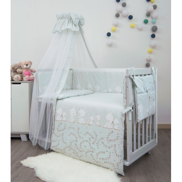 

Комплект постельного белья детский Twins Sweet SW-015 (8 элементов) Umka grey
