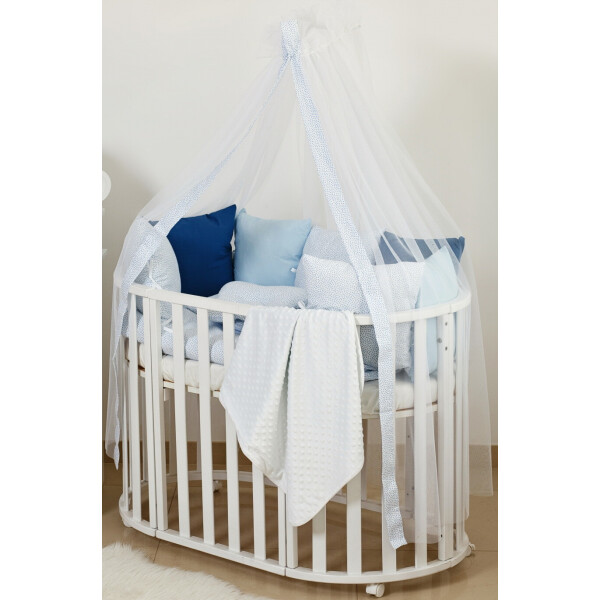 

Постельный комплект 8 эл Twins Dolce Горошки 4066-DP-408, blue, голубой