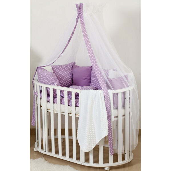 

Постельный комплект 8 эл Twins Dolce Горошки 4066-DP-407, violet, фиолетовый