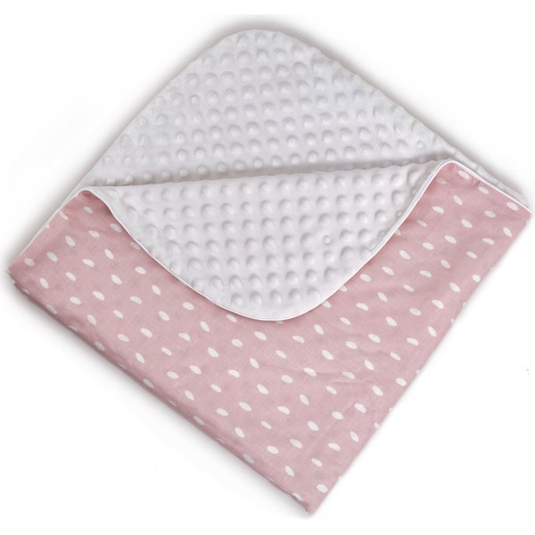 

Плед детский Twins Minky Points 80х80 D-018 pink