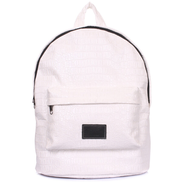 

Рюкзак PoolParty с тиснением под крокодила (backpack-croco-white)