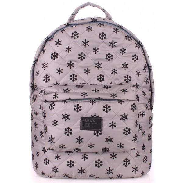 

Рюкзак стеганый PoolParty (backpack-snowflakes-grey)