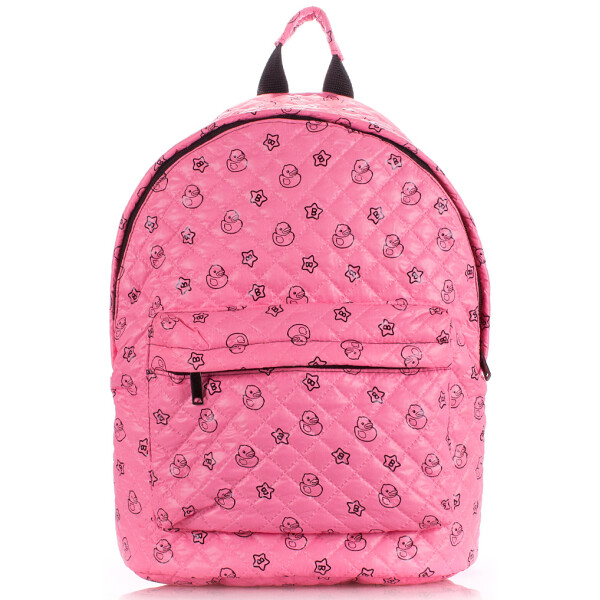 

Рюкзак стеганый с уточками PoolParty (backpack-theone-pink-ducks)