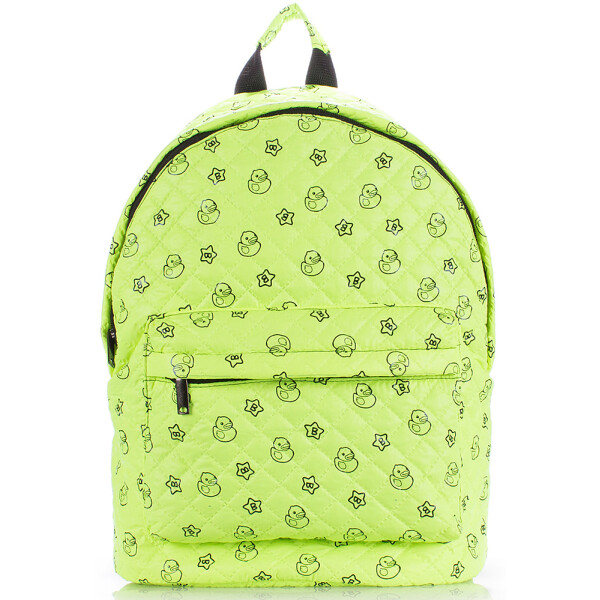 

Рюкзак стеганый с уточками PoolParty (backpack-theone-salad-ducks)