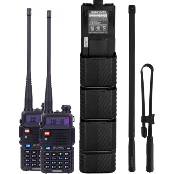 

Комплект раций тактических Baofeng UV-5RHC Tactical Black