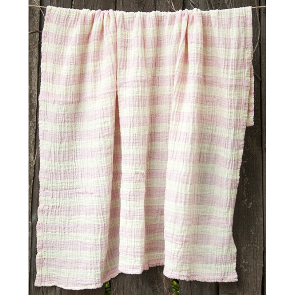 

Плед-накидка Barine - Stripe Muslin pembe розовый 77*82