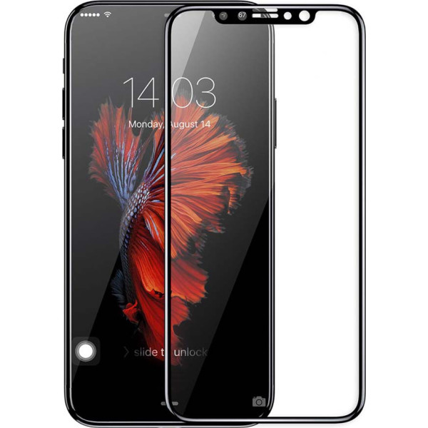 

Baseus 0.3mm Silk-screen 3D Arc глянцевое, черное для iPhone X/XS