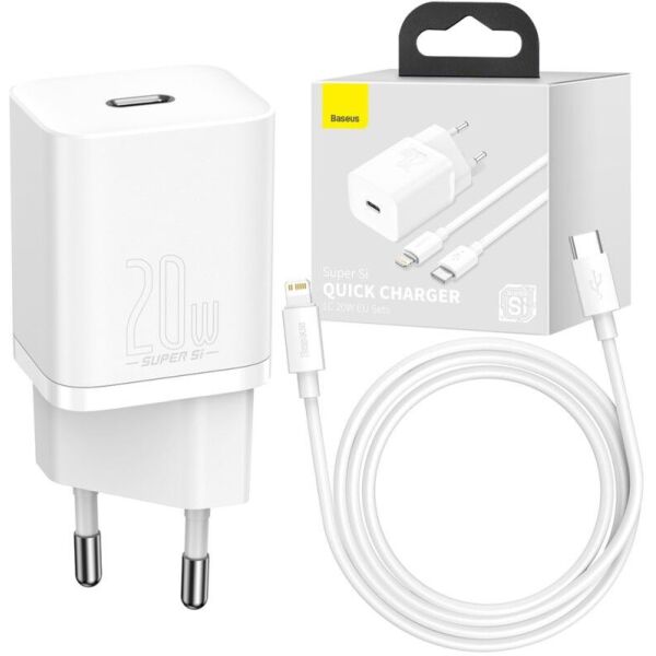

Зарядное устройство Baseus 20W Super Si USB-C (TZCCSUP-B02)бел