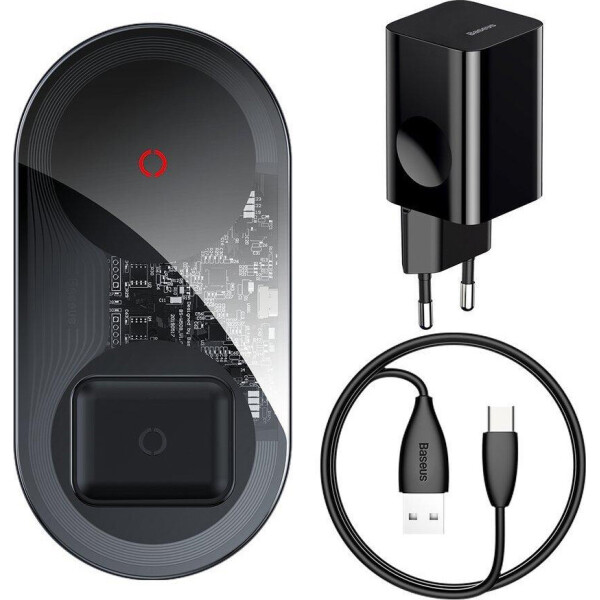 

Зарядное устройство Baseus Simple 2in1 Wireless Charger Turbo Edition 24W Black (TZWXJK-B01)