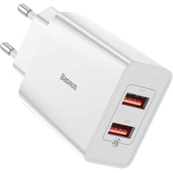 

Зарядное устройство Baseus Speed Mini Dual U QC 18W White (CCFS-V02)