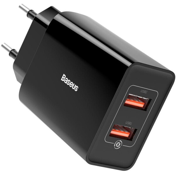 

Зарядное устройство Baseus Speed Mini Dual U QC 18W Black (CCFS-V01)
