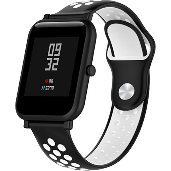 

Ремешок UWatch Silicone Double color strap for Amazfit Bip Black/White