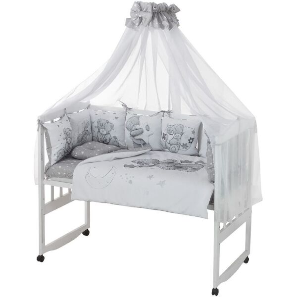 

Детская постель Babyroom Bortiki Print-08 (8 элементов) grey teddy