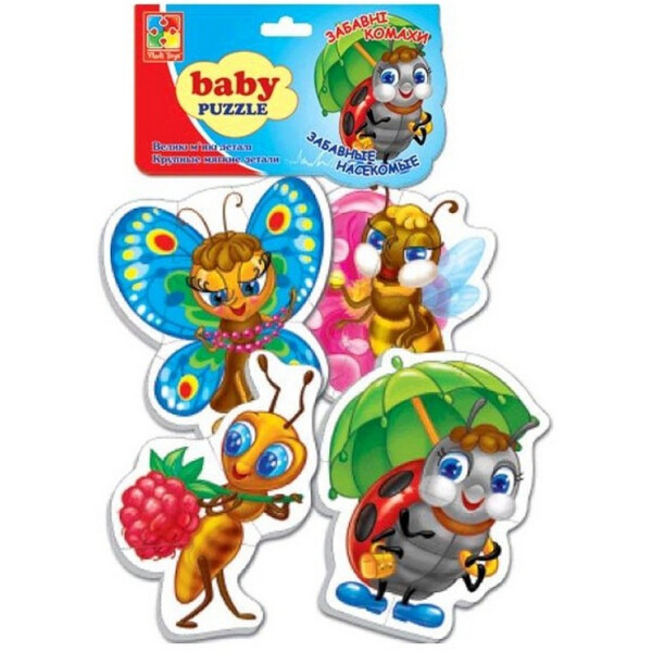 

Беби пазлы Vladi Toys Веселые букашки VT1106-82 (укр)